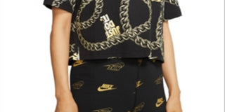 Nike Women's Glam Dunk Fitness Training T-Shirt Black Size X-Small