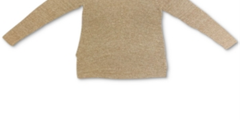Style & Co Women's Cotton Rib Knit V Neck Sweater Brown Size X-Large