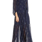 Eliza J Women's Glitter Star Maxi Dress Blue Size 12