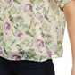 INC International Concepts Women's Puff Sleeve Floral Blouse White Size X-Large