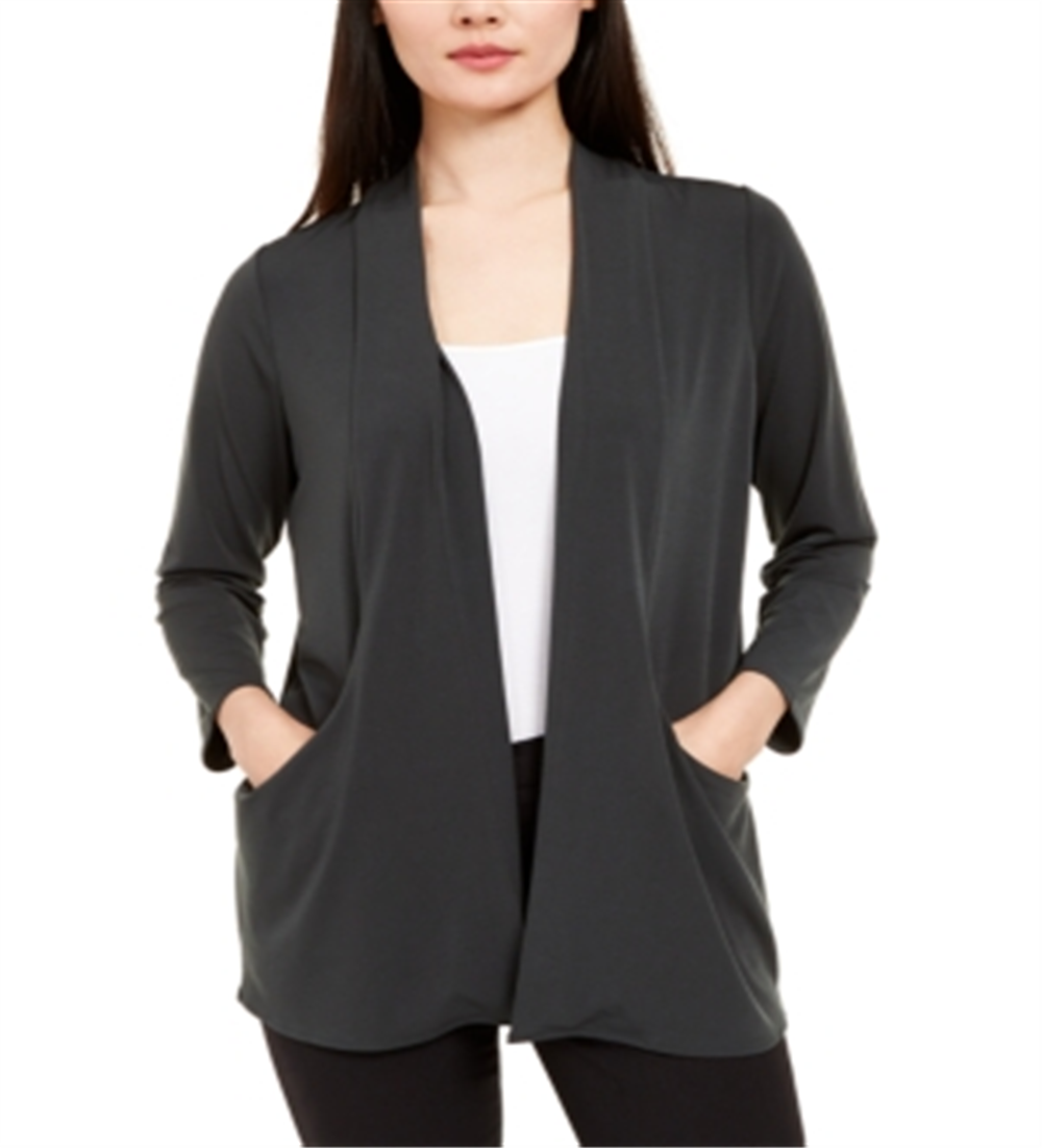 Alfani Women's Open Front Cardigan Green Size XX-Large