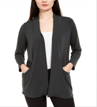 Alfani Women's Open Front Cardigan Green Size XX-Large