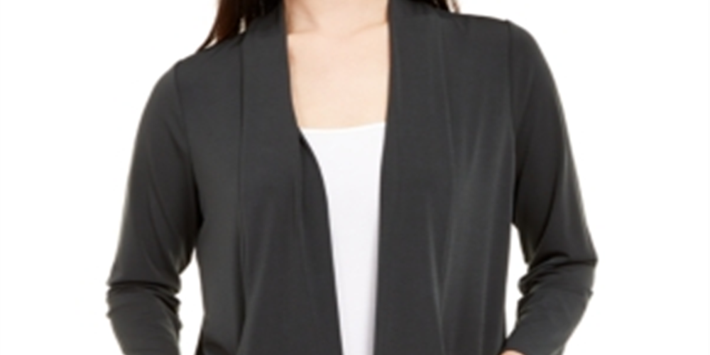 Alfani Women's Open Front Cardigan Green Size XX-Large