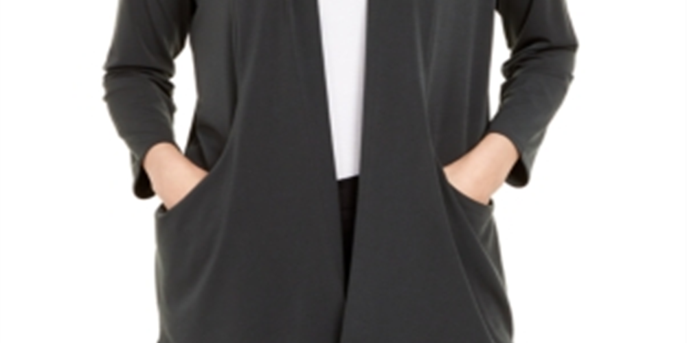 Alfani Women's Open Front Cardigan Green Size XX-Large