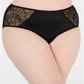 INC International Concepts Women's Plus Lace Inset Bikini Hipster Panty Black Size 2X