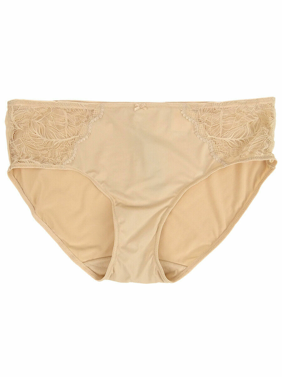 INC International Concepts Women's Lace Trim Solid Everyday Hipster Brown Size 2X