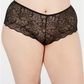 INC Women's Intimates Lace Solid Everyday Boy Short Plus Black Size 2X