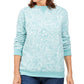 Karen Scott Women's Paisley Print Sweatshirt -Green Size Petite M