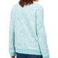 Karen Scott Women's Paisley Print Sweatshirt -Green Size Petite M