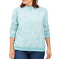 Karen Scott Women's Paisley Print Sweatshirt -Green Size Petite M