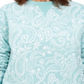 Karen Scott Women's Paisley Print Sweatshirt -Green Size Petite M