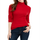 Style & Co Women's Ribbed Turtleneck Sweater Red Size Petite M