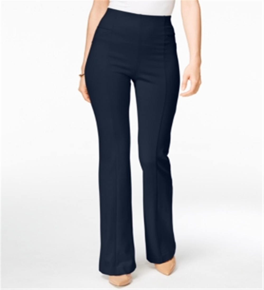 INC International Concepts Women's High Waist Bootcut Pants Blue Size 2