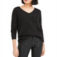 Bar III Women's Glitter Wear-2 Ways Sweater Black Size X-Large