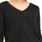 Bar III Women's Glitter Wear-2 Ways Sweater Black Size X-Large