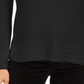 Style & Co Women's Textured Knitted Printed Long Sleeve Scoop Neck T-Shirt Sweater Size Black Size Petite L