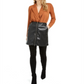Bar III Women's Faux Leather Mini Skirt Black Size XX-Large
