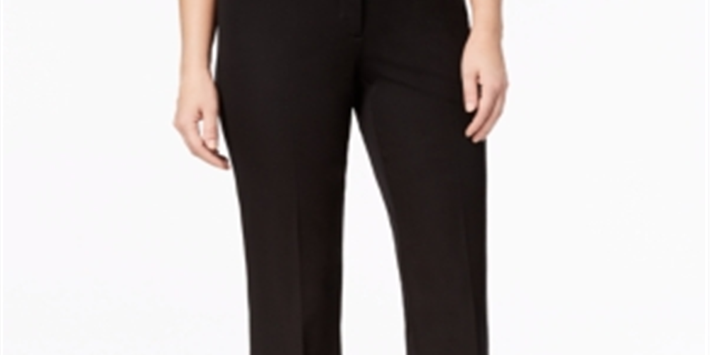 Alfani Women's Lace-Hem Ankle Pants Black Size 14 Petite