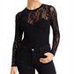 Guess Women's Leona Body Negru Top Black Size Large