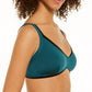 INC International Concepts Women's Colorblocked Triangle Bralette Green Size Large