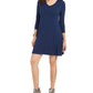 Style & Co Women's Swing Dress Dark Blue Size Petite XL