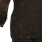 JM Collection Women's Rose Lace Top Black Size Medium