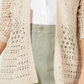 Charter Club Women's Open Stitch Cardigan Completer Sweater Brown Size Large