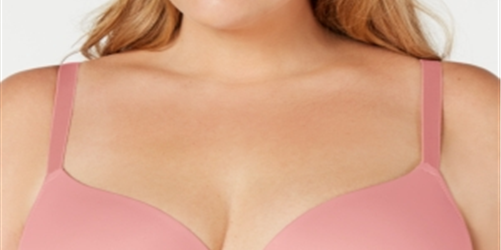 INC International Concepts Women's Plus Lace Trim Balconette Bra Pink Size 42 G