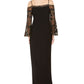 Adrianna Papell Women's Knit Maxi Evening Dress Black Size 6