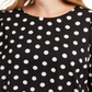 Alfani Women's Plus Polka Dot Top Black Size 4X