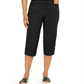 Karen Scott Women's Button Trim Cropped Pants Black Size 12