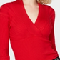 IINC International Concepts Women's Textured Long Sleeve V Neck Top Red Size XX-Large