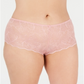 INC International Concepts Women's Plus Lace Sheer Short Panty Pink Size 3X