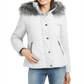 Maralyn Me Women's Zippered Puffer Coat White Size X-Large