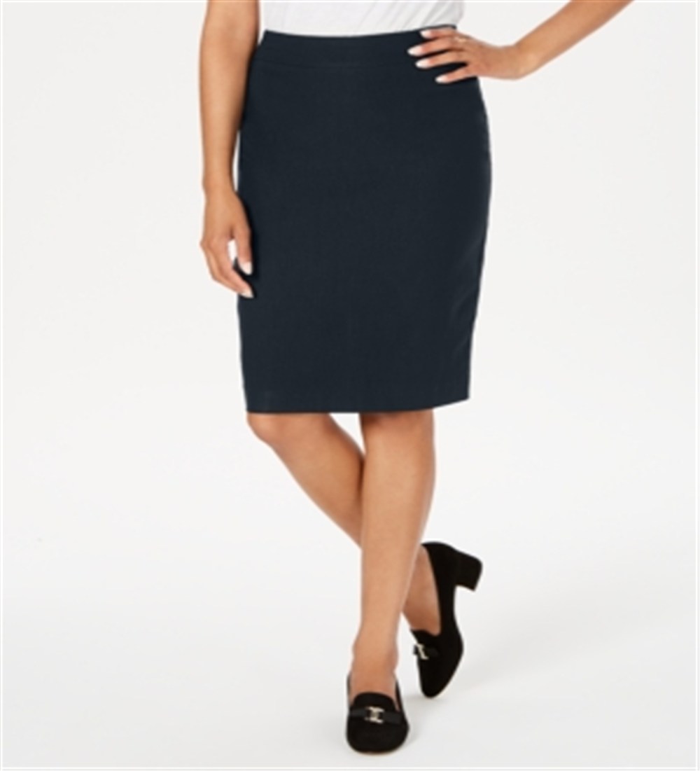 Charter Club Women's Pull on Tummy Control Skirt Blue Size 12