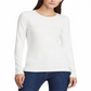Ralph Lauren Women's Long Sleeve Jewel Neck Top White- Size Large