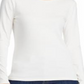 Ralph Lauren Women's Long Sleeve Jewel Neck Top White- Size Large