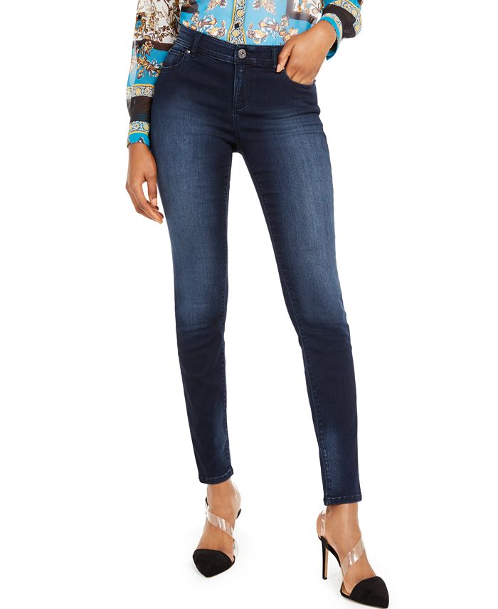 INC International Concepts Women's Finity Skinny Jeans Blue Size 4 Petite