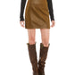 Free People Women's Modern Femme Mini Skirt Brown Size 2