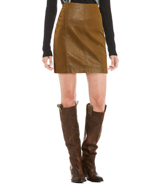 Free People Women's Modern Femme Mini Skirt Brown Size 2