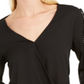 Inc Women's New Black Fringed Embellished V Neck Long Sleeve Top Black Size M