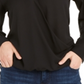 Inc Women's New Black Fringed Embellished V Neck Long Sleeve Top Black Size M