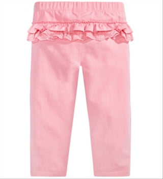 First Impressions Baby Girls Eyelet-Ruffled Leggings Pink Size 6-9MOS
