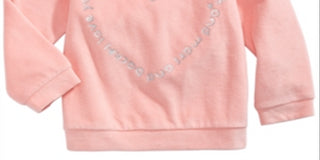 First Impressions Toddler Girls Heart-Print Velour Top Pink Size 3T
