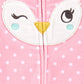 Carter's Girl's Footies Print Light Owl Fleece Footie Pink Size 4T