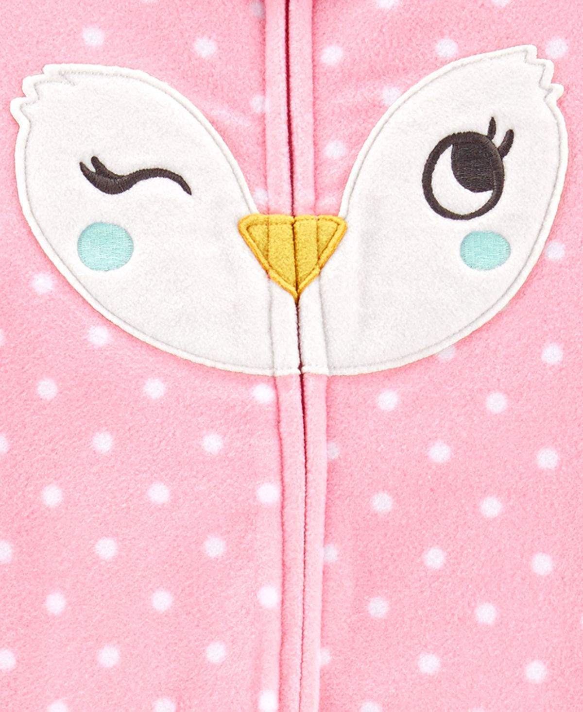 Carter's Girl's Footies Print Light Owl Fleece Footie Pink Size 4T