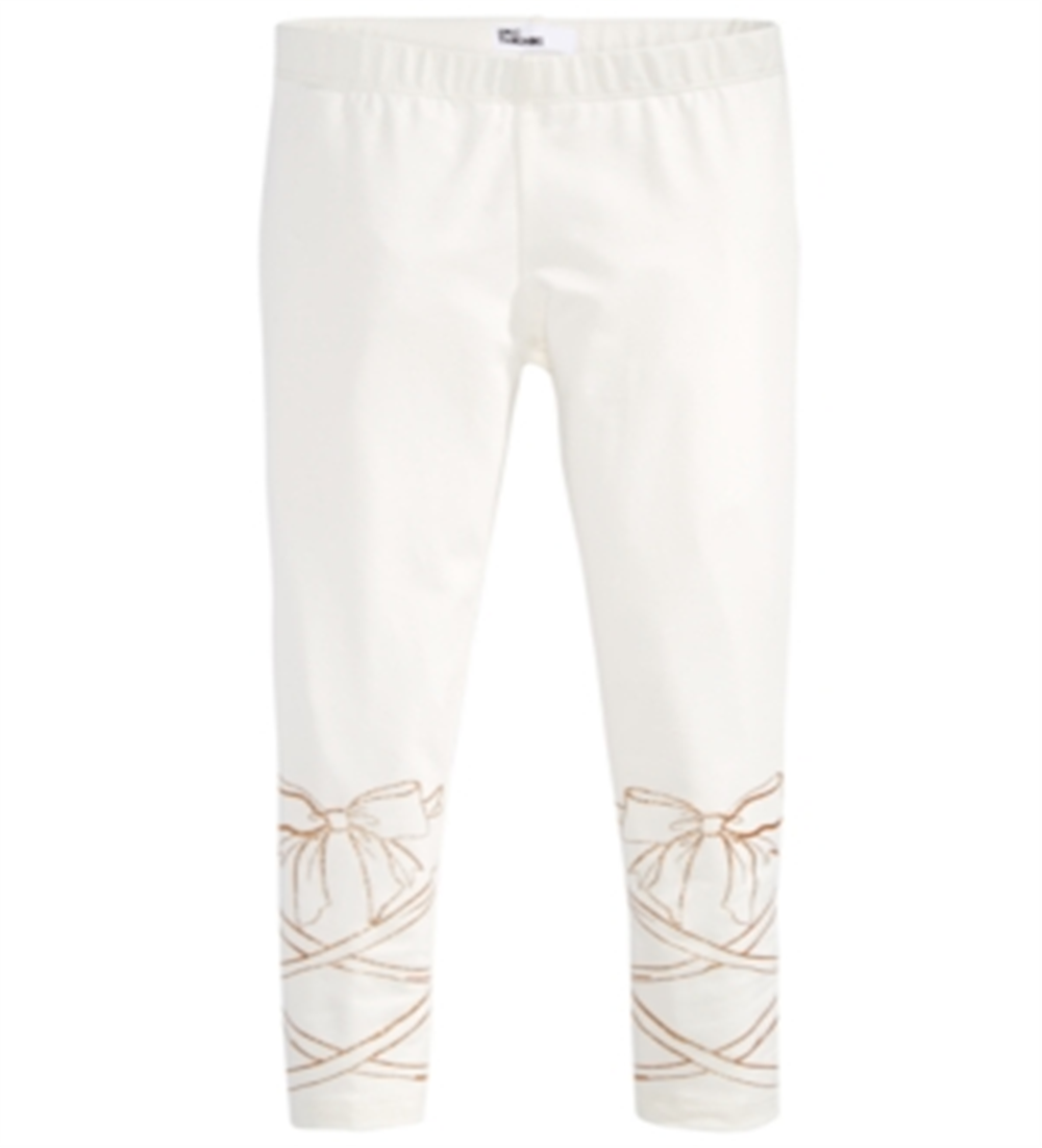 Epic Threads Toddler Girl's Ballerina Bow Leggings White Size 4T