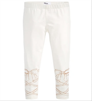 Epic Threads Toddler Girl's Ballerina Bow Leggings White Size 4T