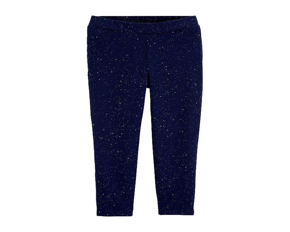 Carters Girl's French Terry Jeggings Blue Size 3T