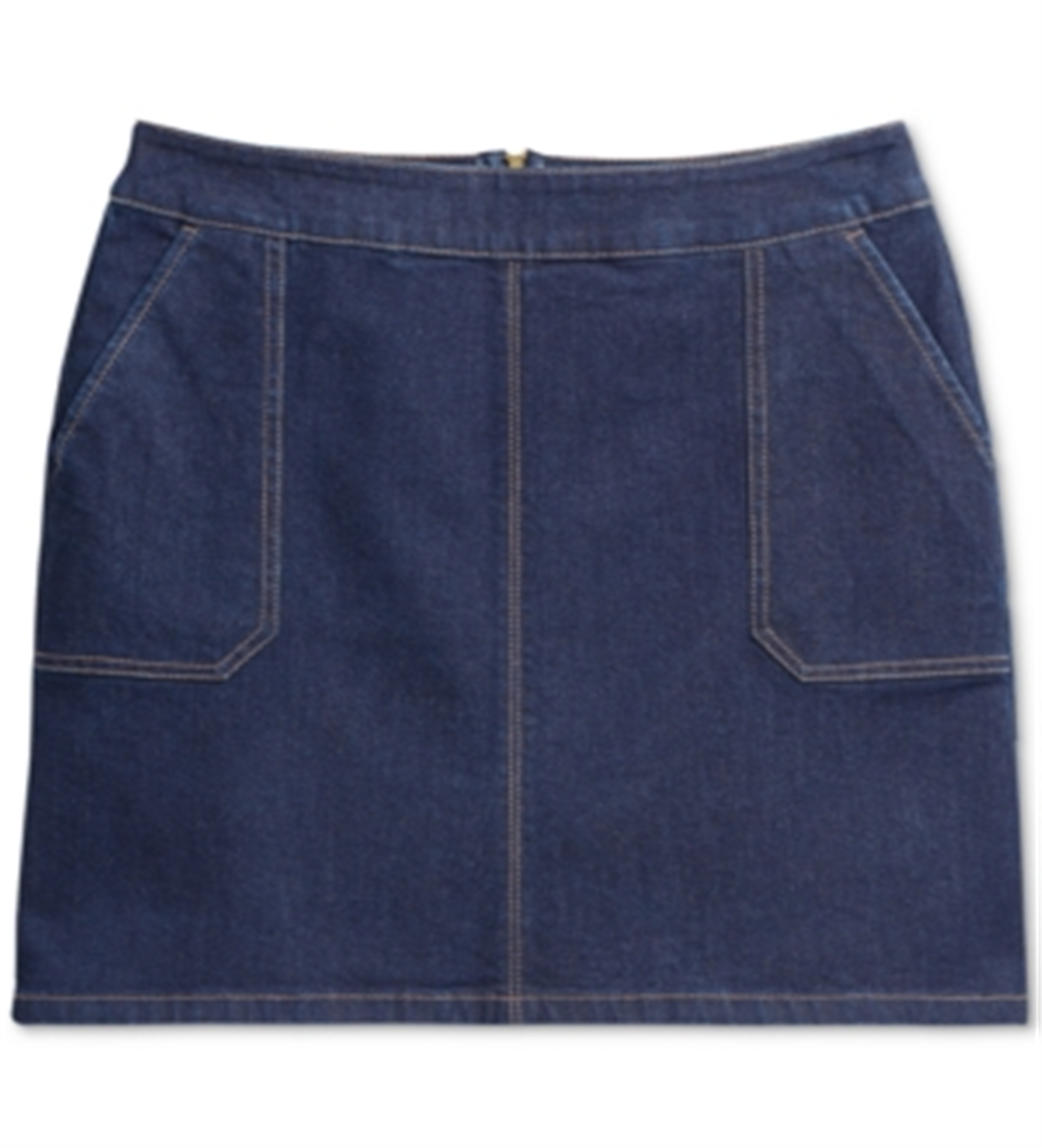 Charter Club Women's Riviera Denim Skirt Blue Size 6
